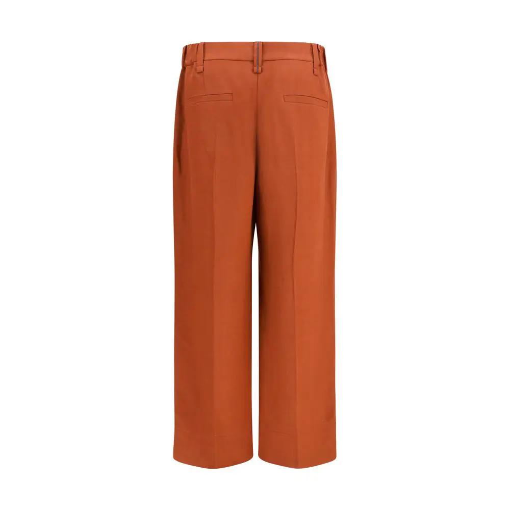 Brunello Cucinelli Sample Sale | Brunello Cucinelli Brown Viscose Casual Pants - | Designer outlet