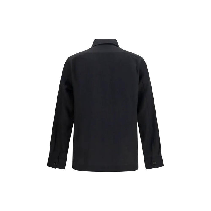 Brunello Cucinelli Black Linen Denim Jacket