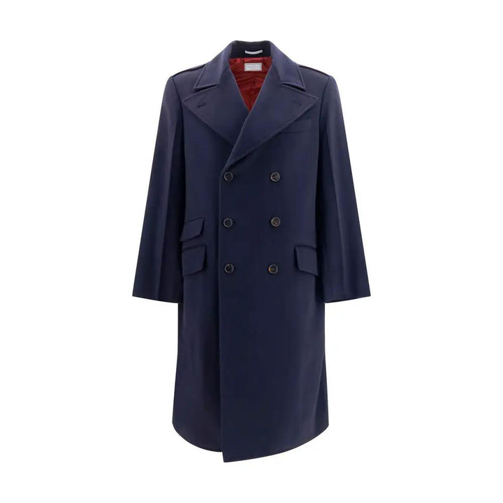 Brunello Cucinelli Sample Sale | Brunello Cucinelli Blue Wool Oves Aries Coat - | Designer outlet