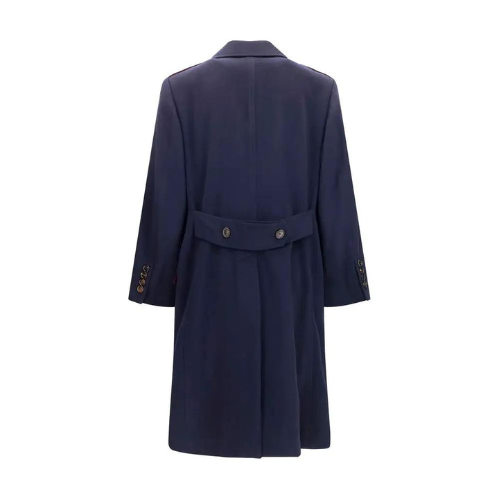Brunello Cucinelli Sample Sale | Brunello Cucinelli Blue Wool Oves Aries Coat - | Designer outlet