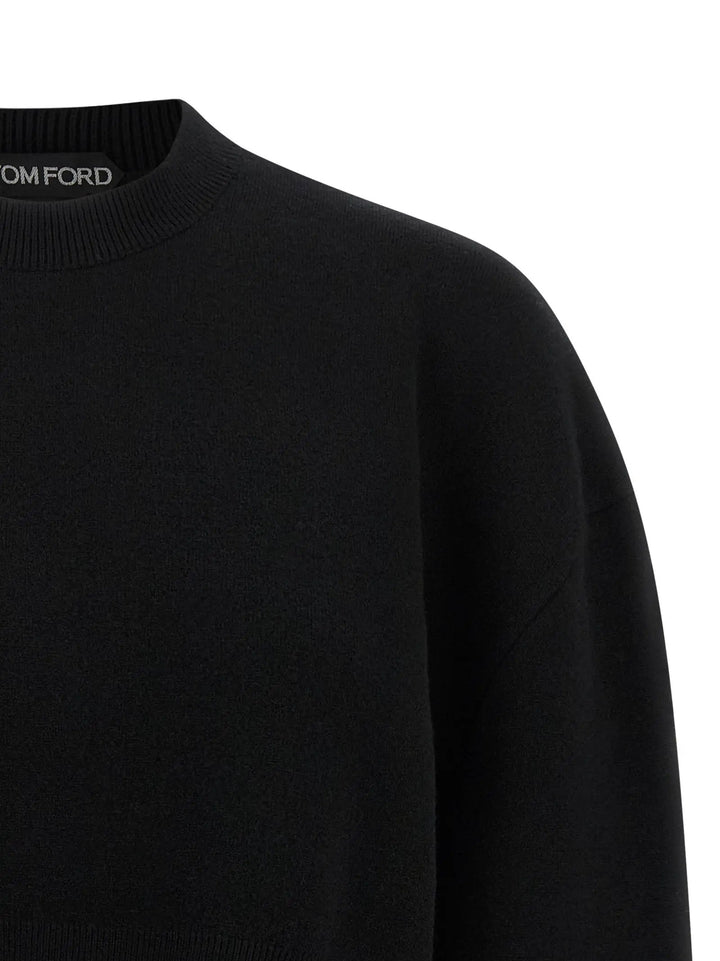 Tom Ford Black Virgin Wool Cardigan