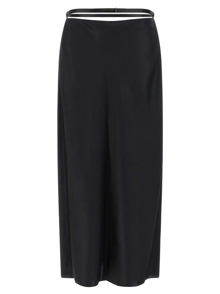 Tom Ford Black Silk Midi Skirt