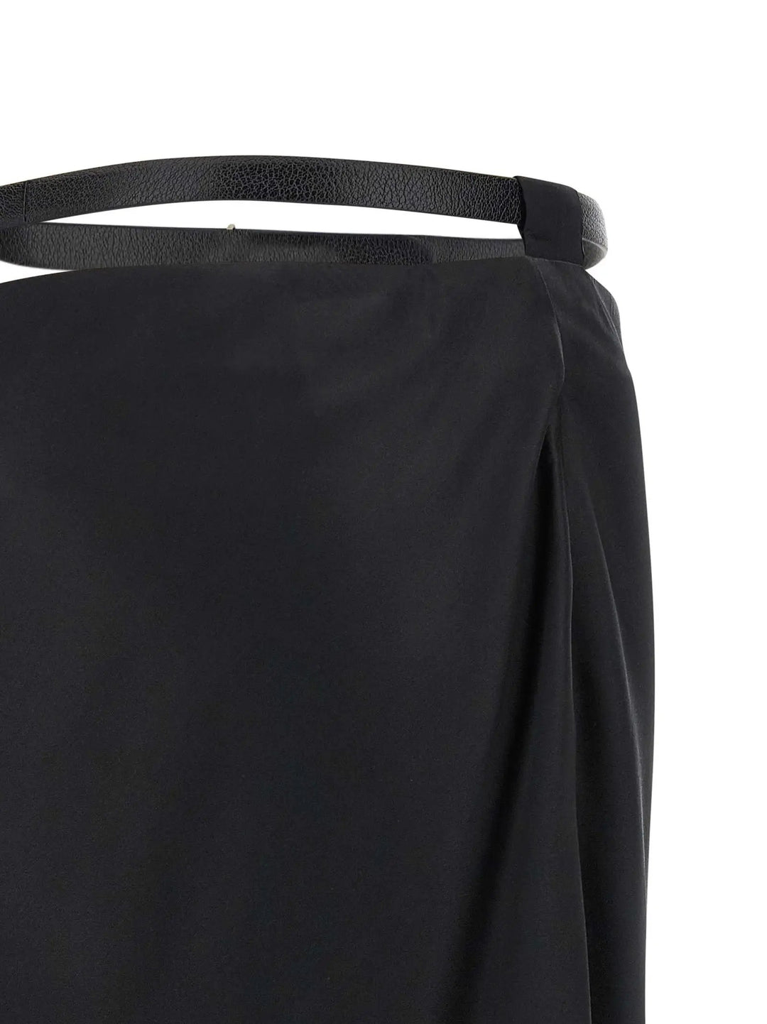 Tom Ford Black Silk Midi Skirt