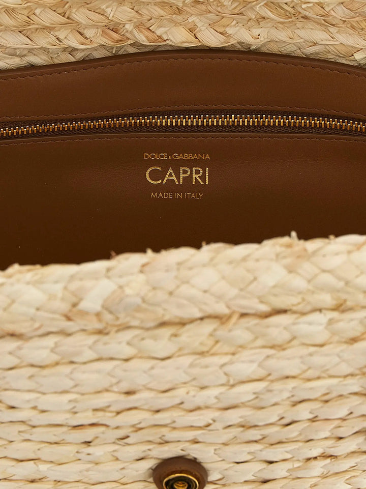 Dolce &amp; Gabbana Beige Cork Shoulder Bag