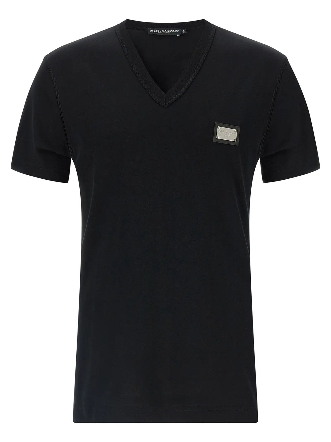 Dolce &amp; Gabbana Black Cotton T-Shirt