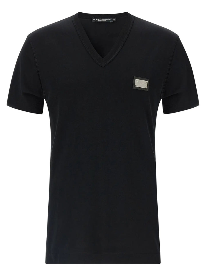 Dolce &amp; Gabbana Black Cotton T-Shirt