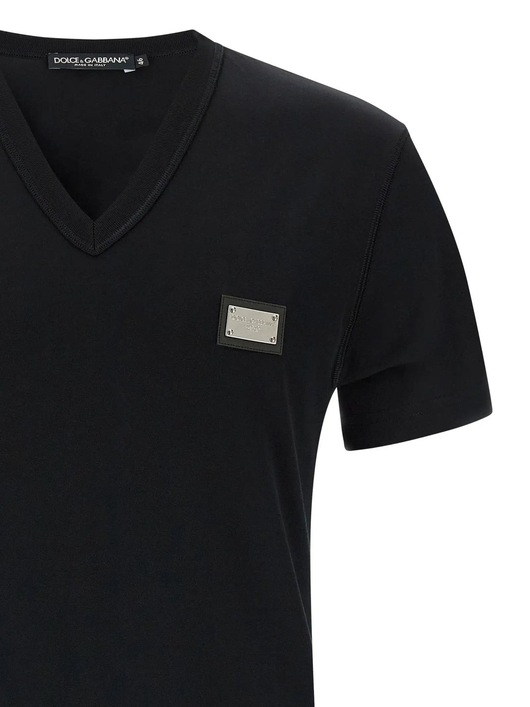 Dolce &amp; Gabbana Black Cotton T-Shirt