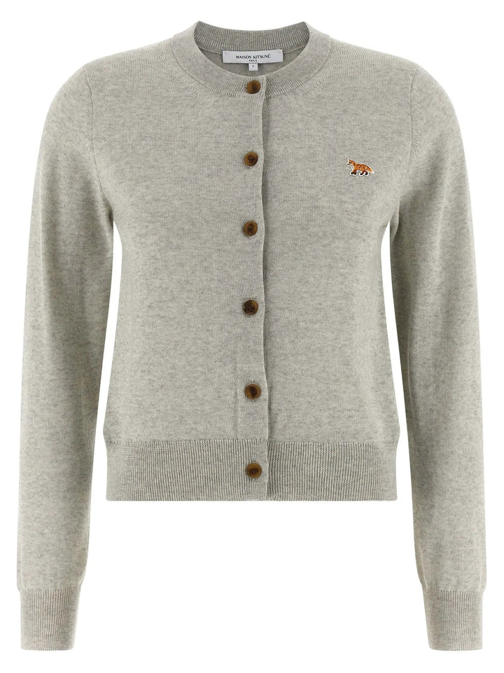 Maison Kitsuné Gray Virgin Wool Cardigan