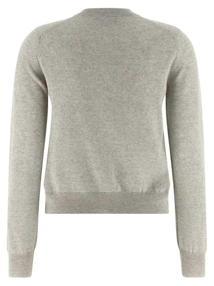 Maison Kitsuné Gray Virgin Wool Cardigan