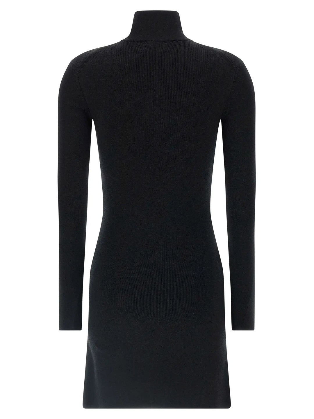 Courrèges Black Merino Wool Short Dress