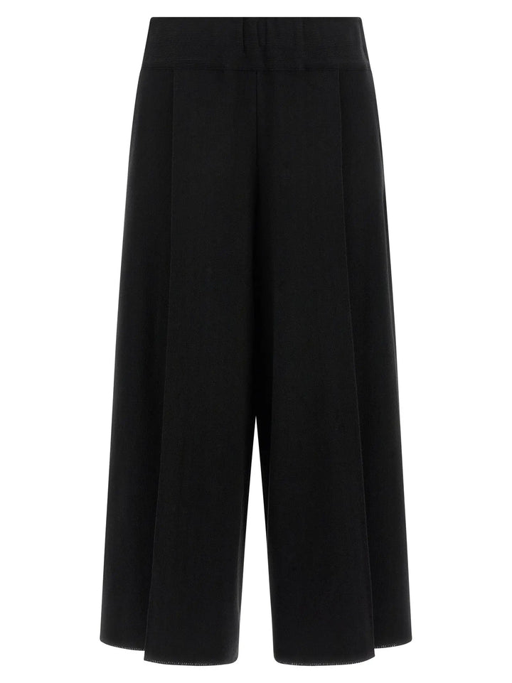 Issey Miyake Black Cotton Casual Pants