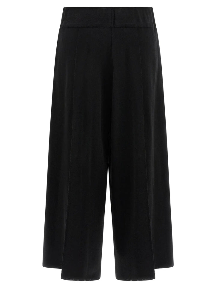 Issey Miyake Black Cotton Casual Pants