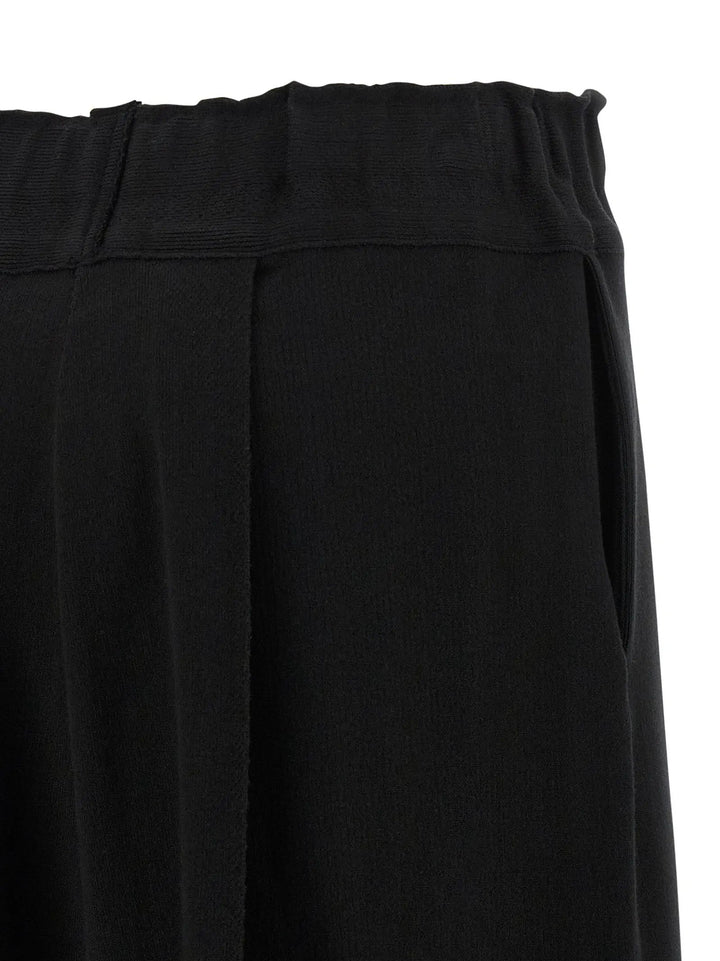 Issey Miyake Black Cotton Casual Pants