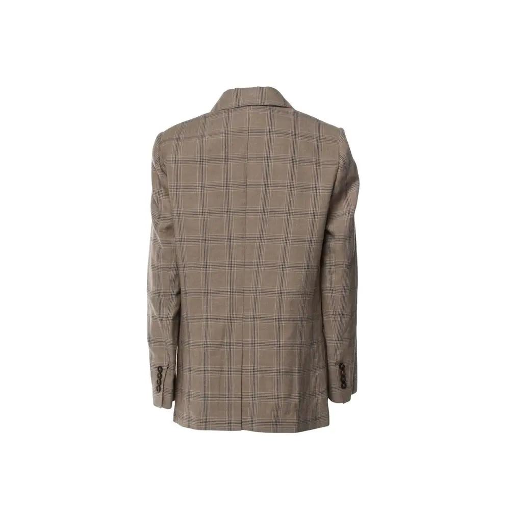 Brunello Cucinelli Sample Sale | Brunello Cucinelli Brown Linen Blazer - | Designer outlet