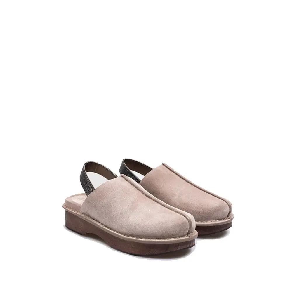 Brunello Cucinelli Sample Sale | Brunello Cucinelli Brown Leather Mules - | Designer outlet