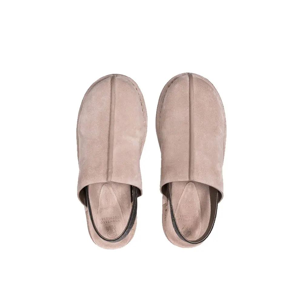 Brunello Cucinelli Brown Leather Mules