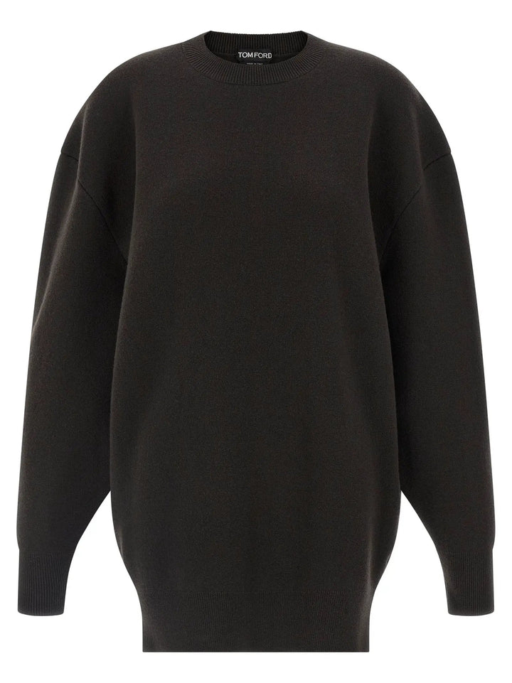 Tom Ford Brown Virgin Wool Short Dress