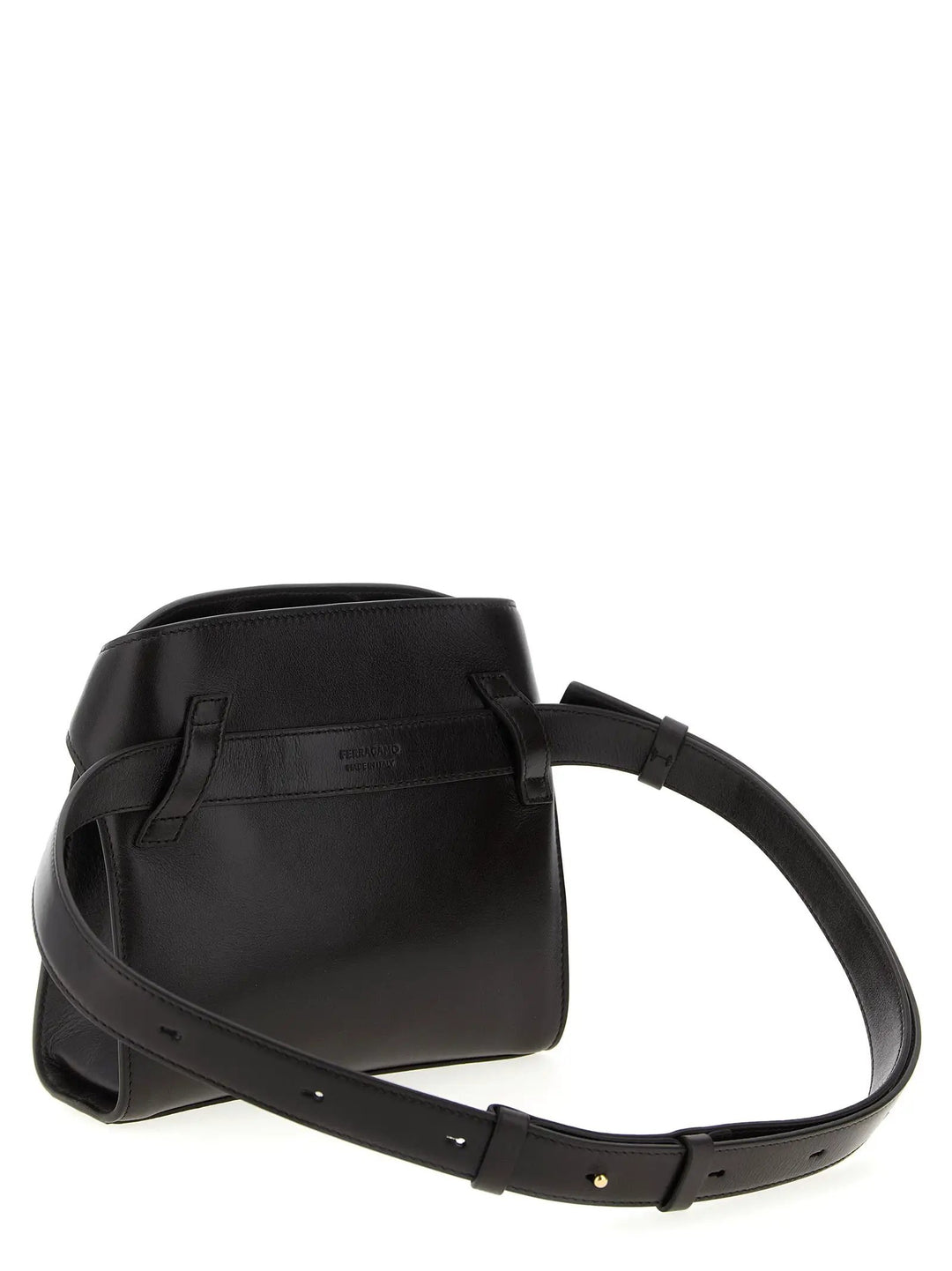 Ferragamo Brown Calfskin Crossbody Bag