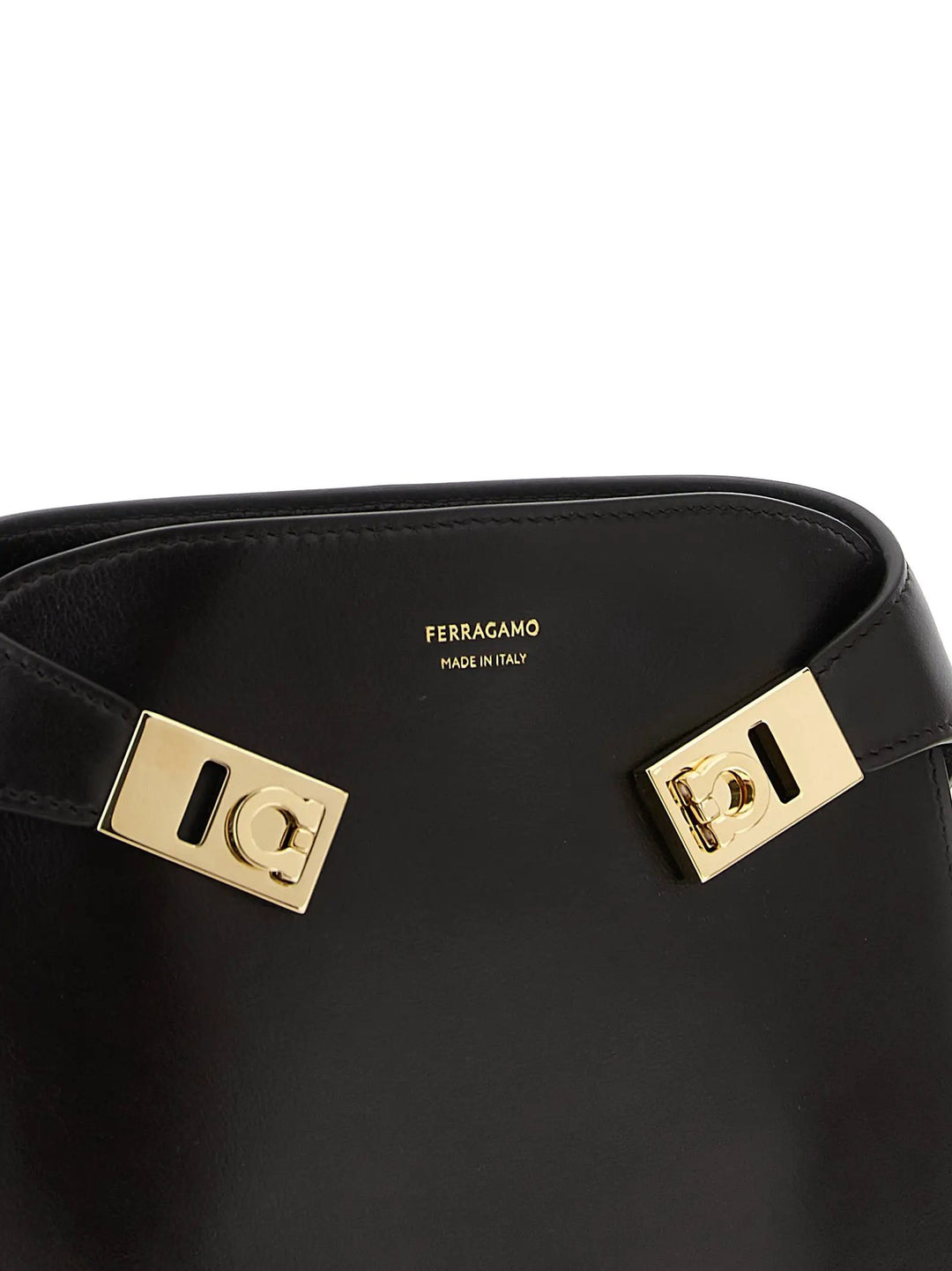 Ferragamo Brown Calfskin Crossbody Bag