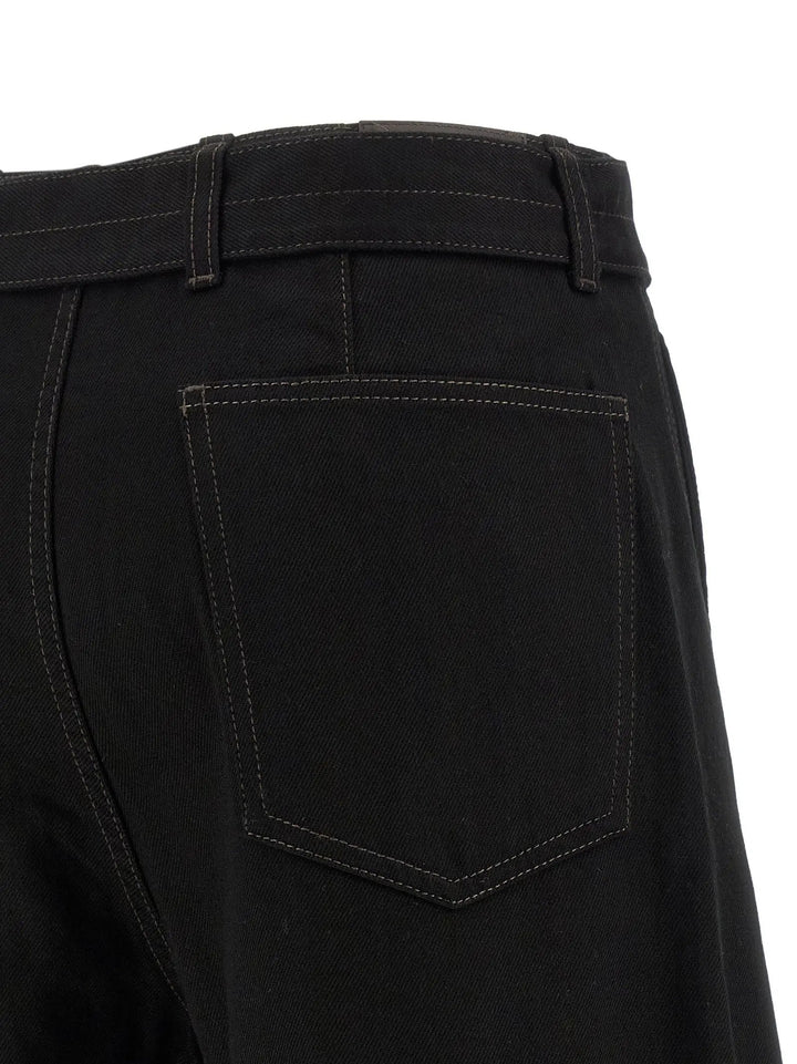 Lemaire Black Cotton Jeans Denim