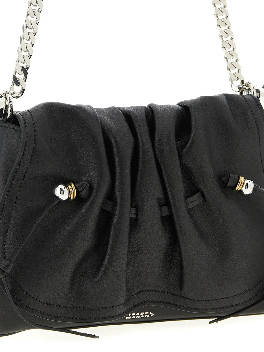 Isabel Marant Black Calfskin Shoulder Bag