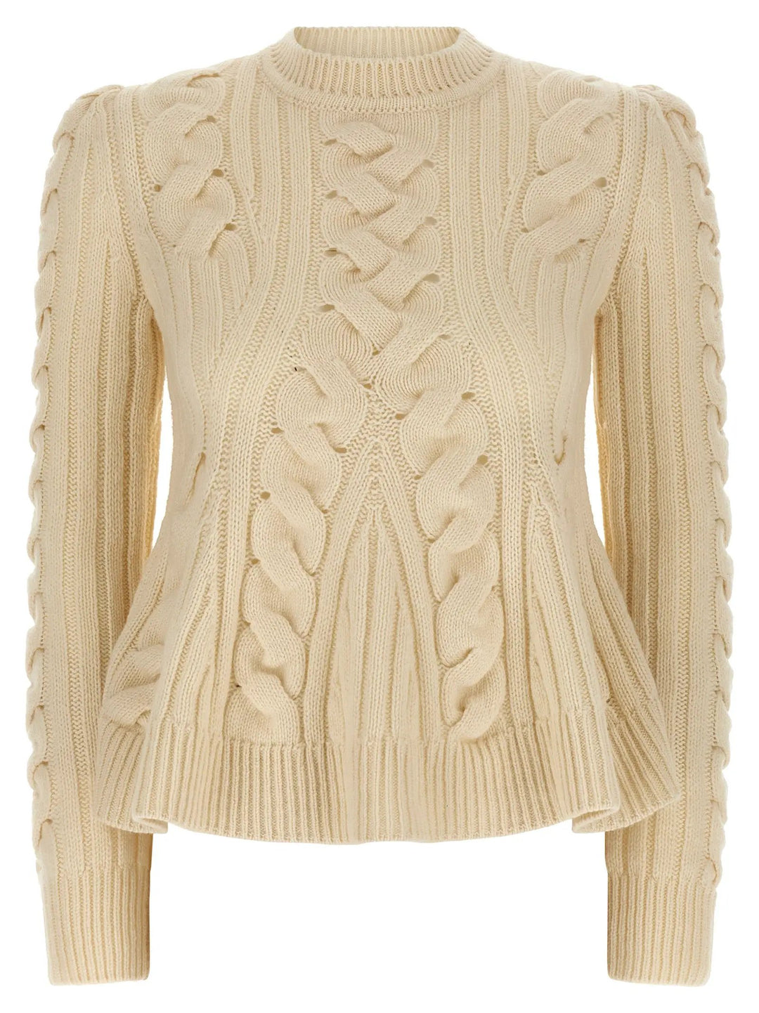 Alexander McQueen Beige Wool Cardigan