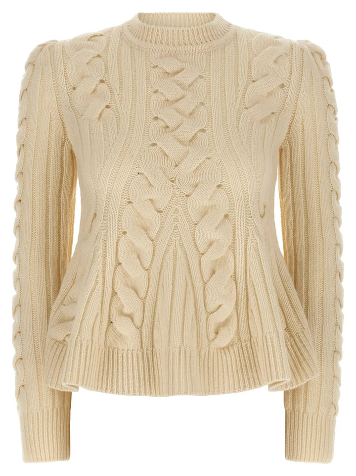 Alexander McQueen Beige Wool Cardigan