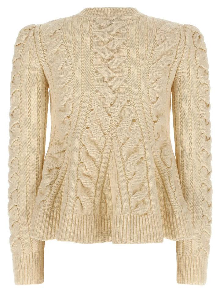 Alexander McQueen Beige Wool Cardigan