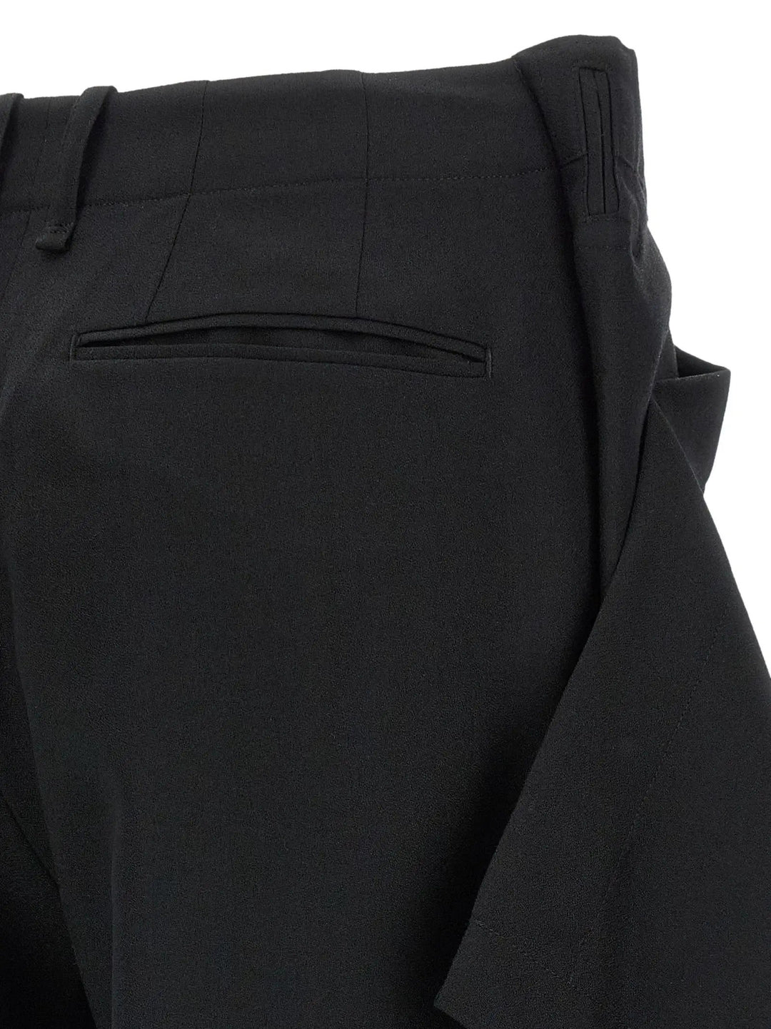 Issey Miyake Black Wool Casual Pants