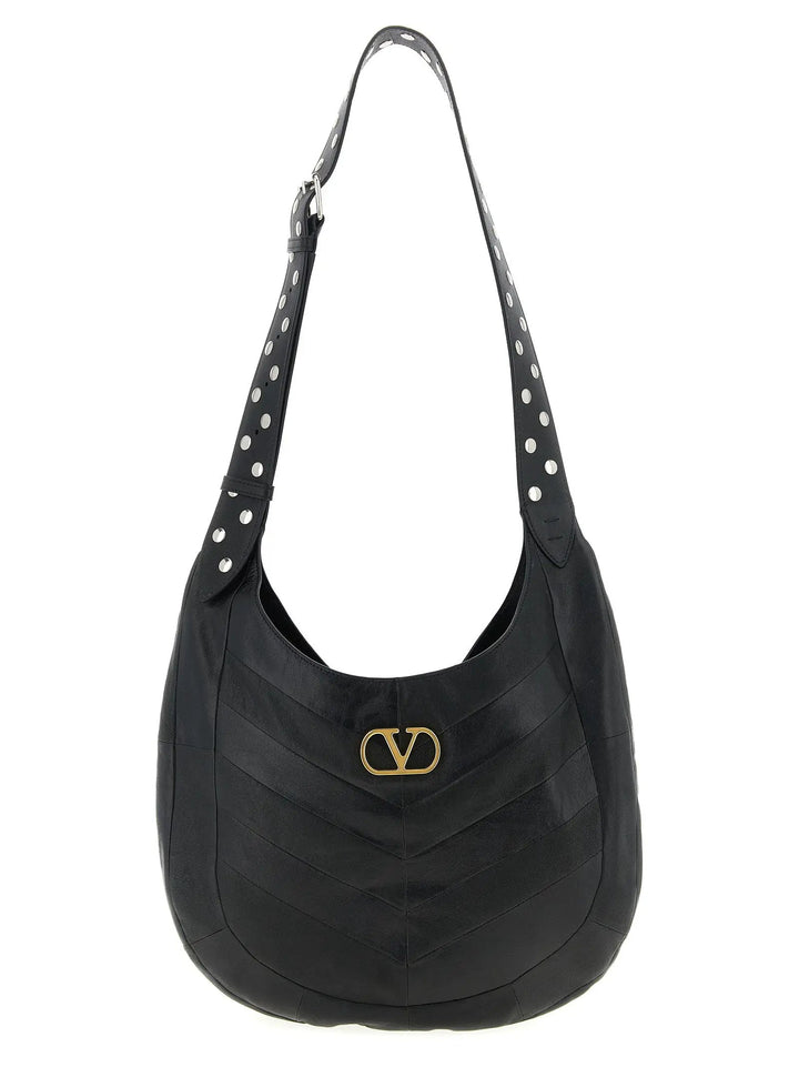 Valentino Garavani Black Lamb Leather Shoulder Bag