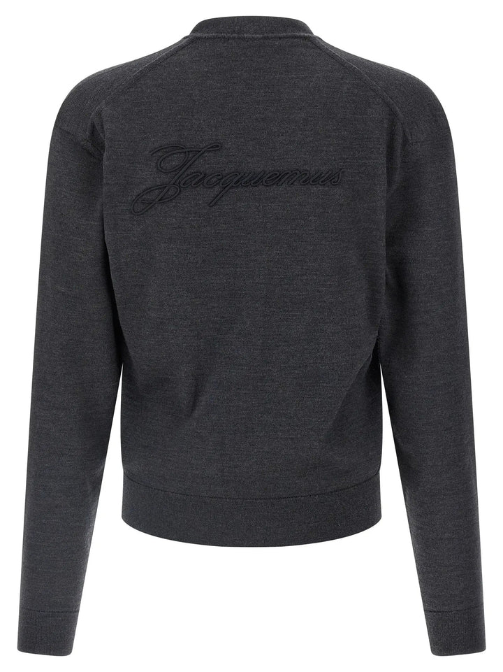 Jacquemus Gray Merino Wool Cardigan