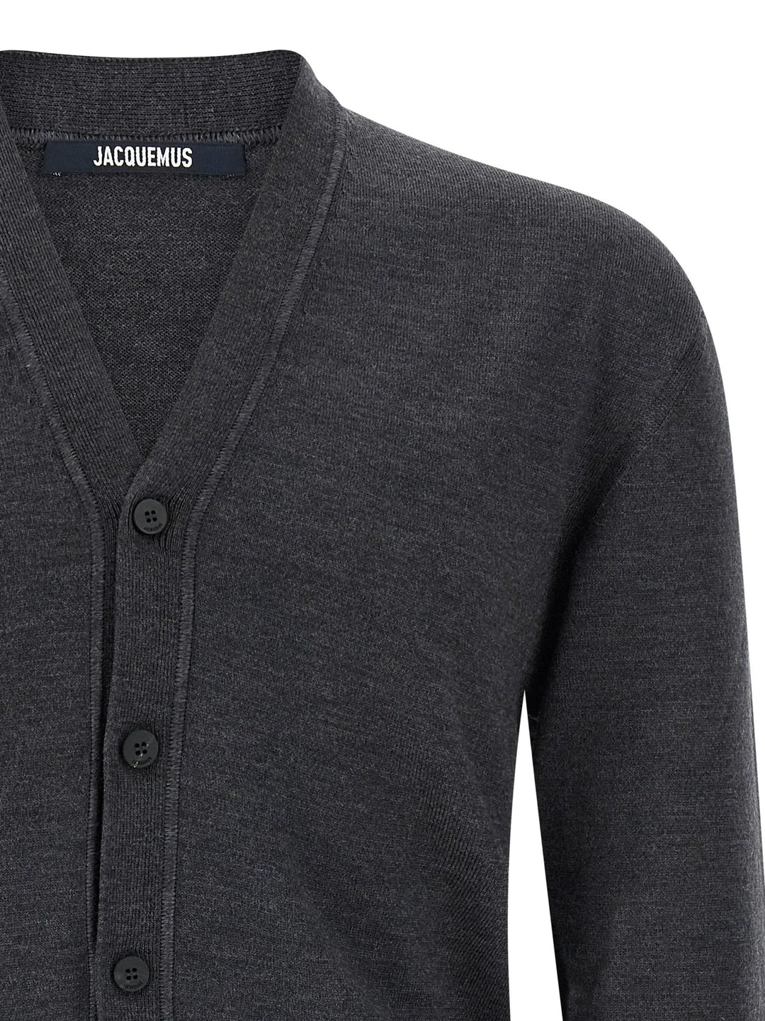 Jacquemus Gray Merino Wool Cardigan