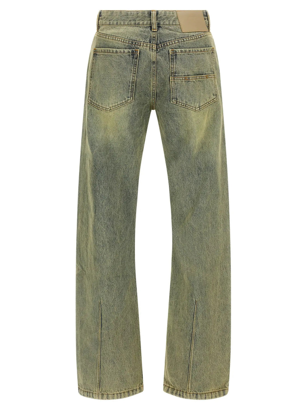 Entire Studios Bicolor Cotton Straight-Leg Jeans