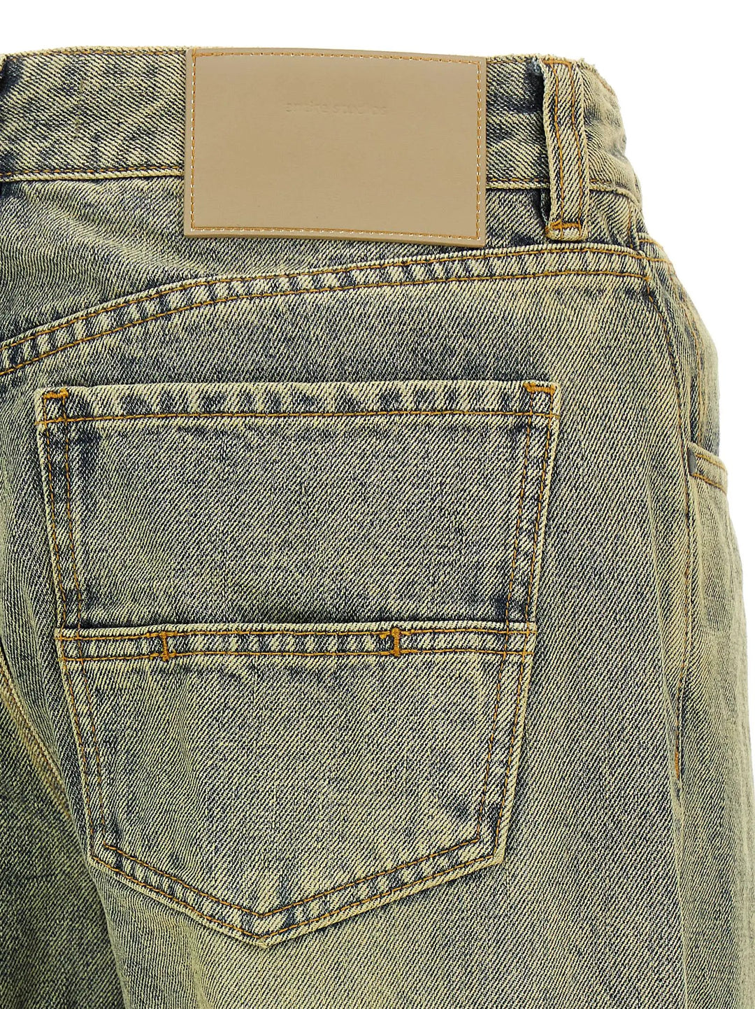 Entire Studios Bicolor Cotton Straight-Leg Jeans