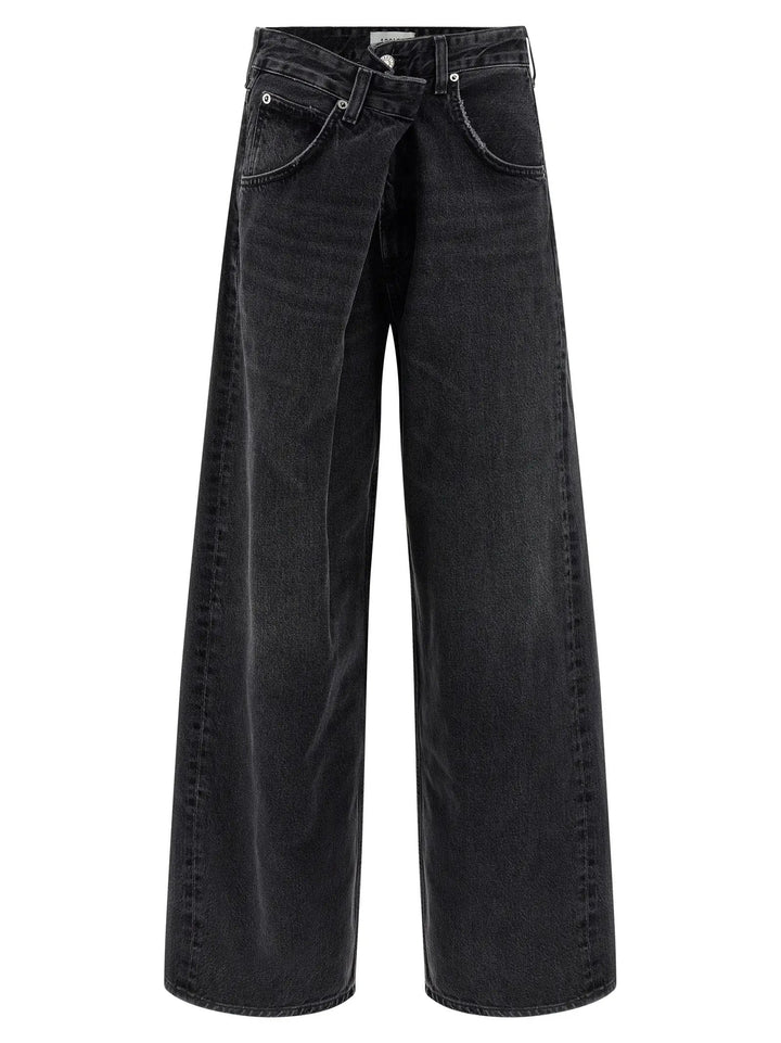 Agolde Black Cotton Jeans Denim