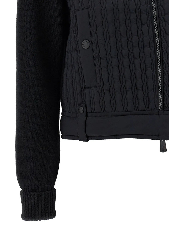 Moncler Grenoble Black Polyamide Cardigan