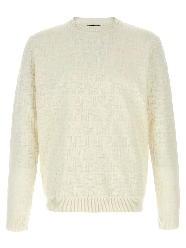 Fendi White Cotton Cardigan