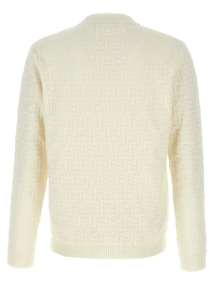 Fendi White Cotton Cardigan