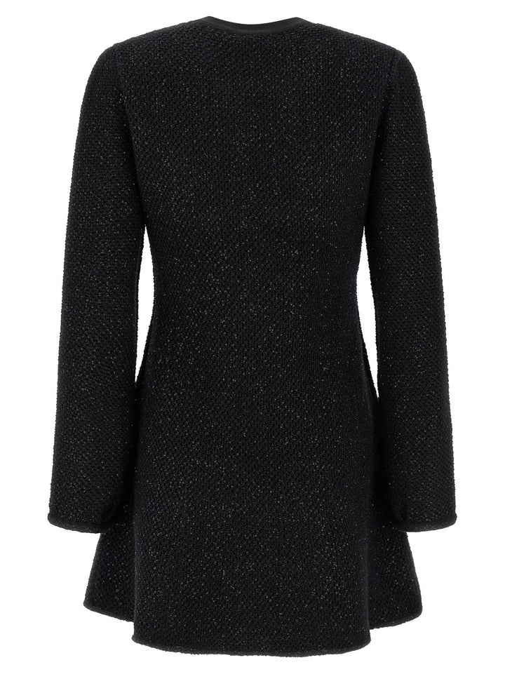 Self-Portrait Black Cotton Short Dress