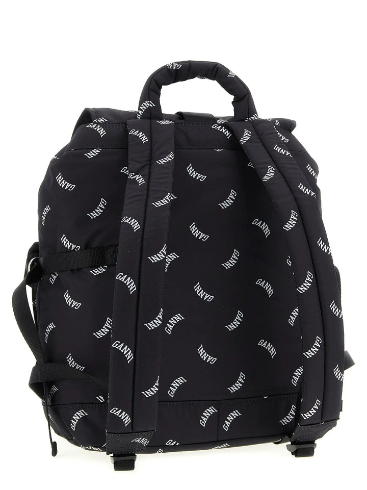 Ganni Black Polyester Backpack