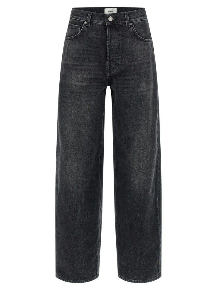 Haikure Black Cotton High-Waisted Jean