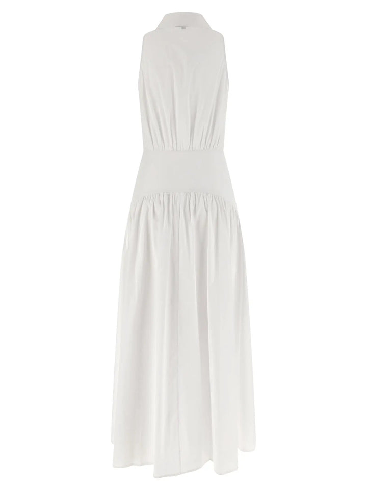 Staud White Cotton Midi Dress