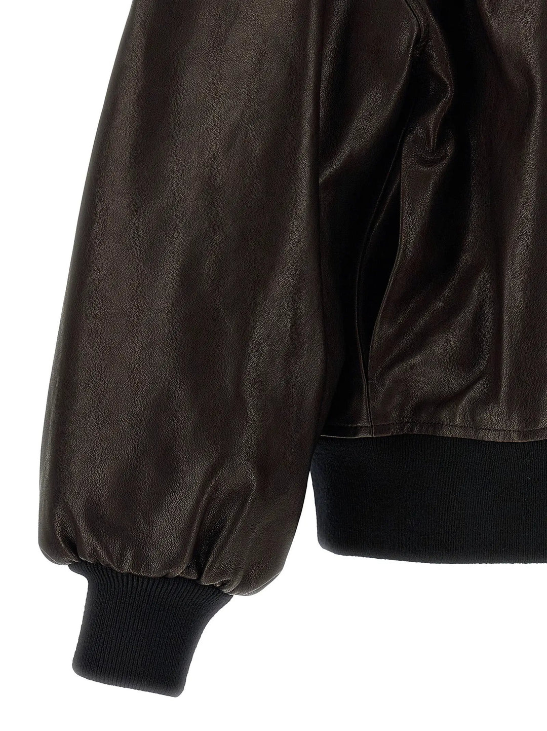Khaite Brown Lamb Leather Leather Jacket