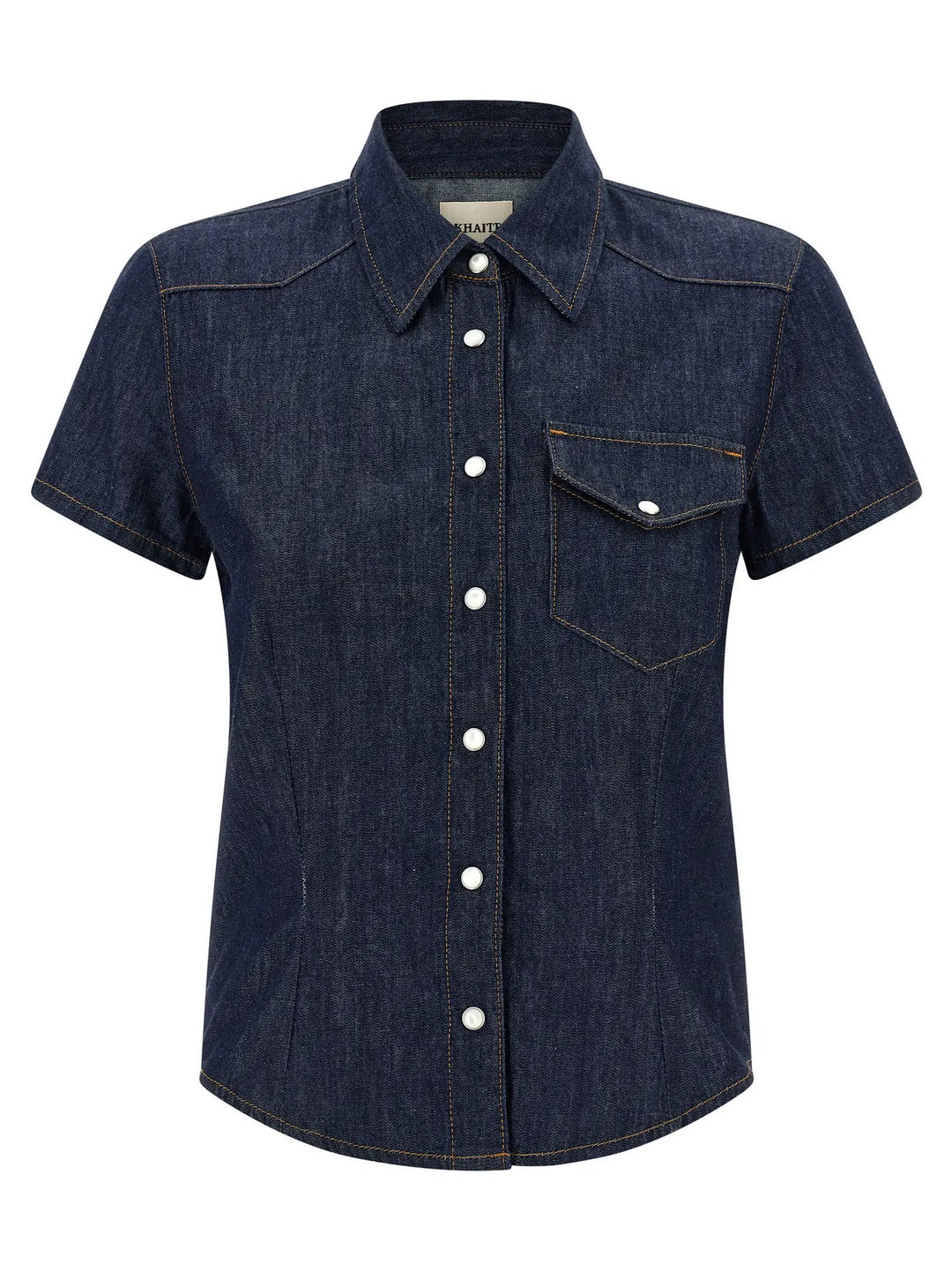 Khaite Blue Cotton Blouse