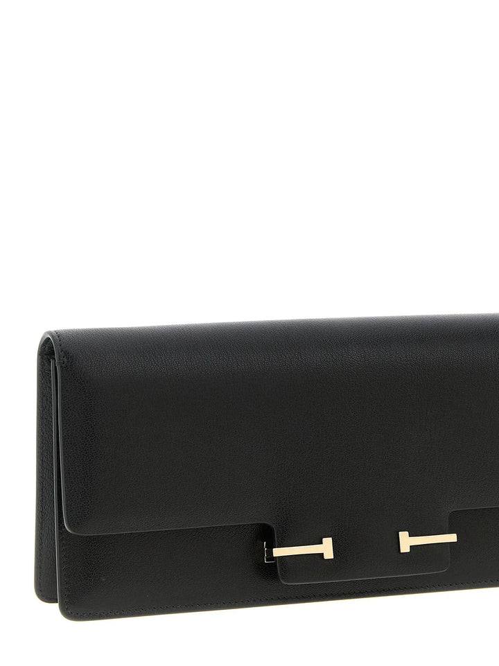 Tom Ford Black Goatskin Shoulder Bag