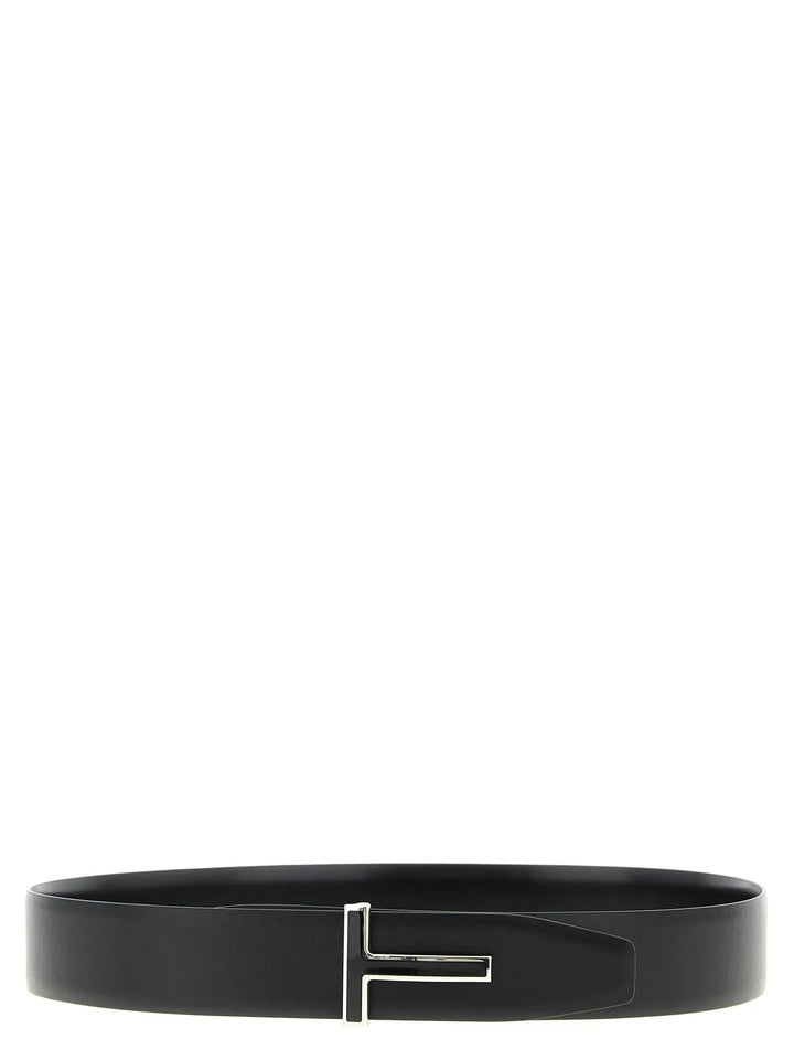 Tom Ford Black Calfskin Regular Belt