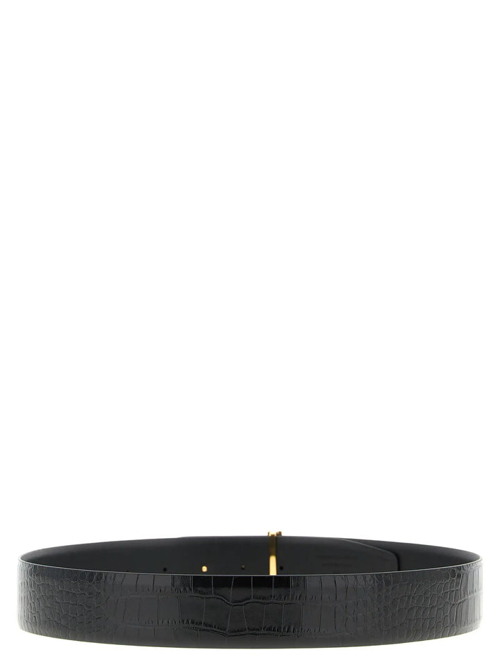 Tom Ford Black Calfskin Regular Belt
