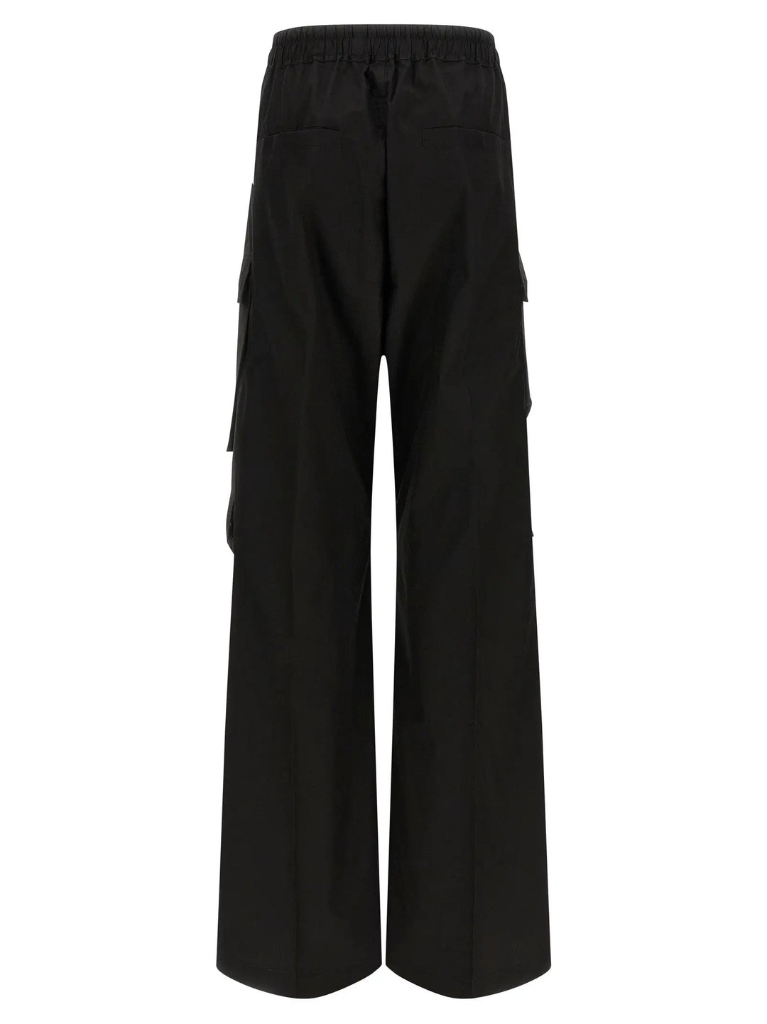 Rick Owens Black Cotton Cargo Pants