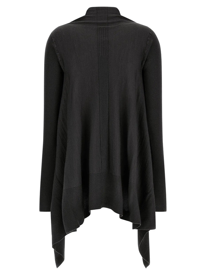 Rick Owens Black Wool Cardigan
