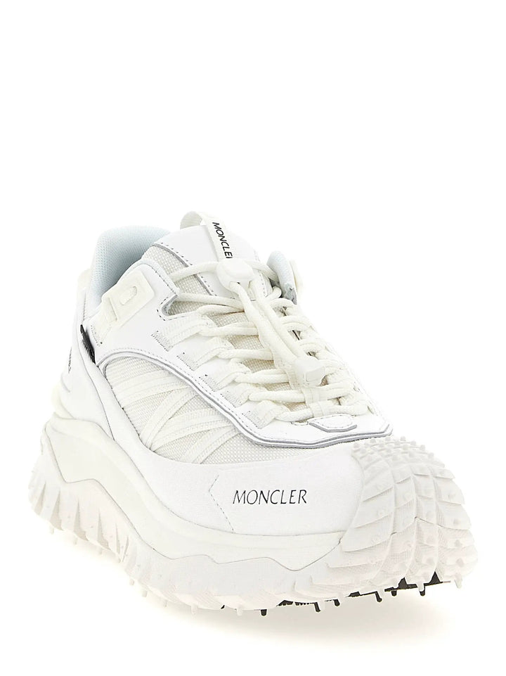 Moncler White Polyamide Athletic Sneakers